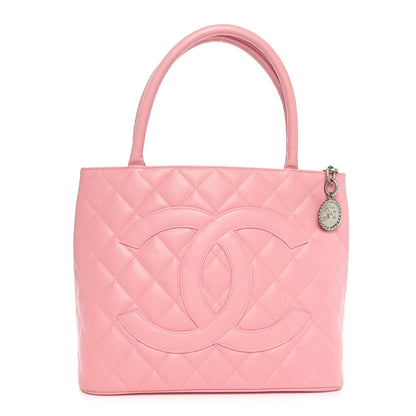 Chanel Caviar Medallion CC Tote Light Pink 1 of 10
