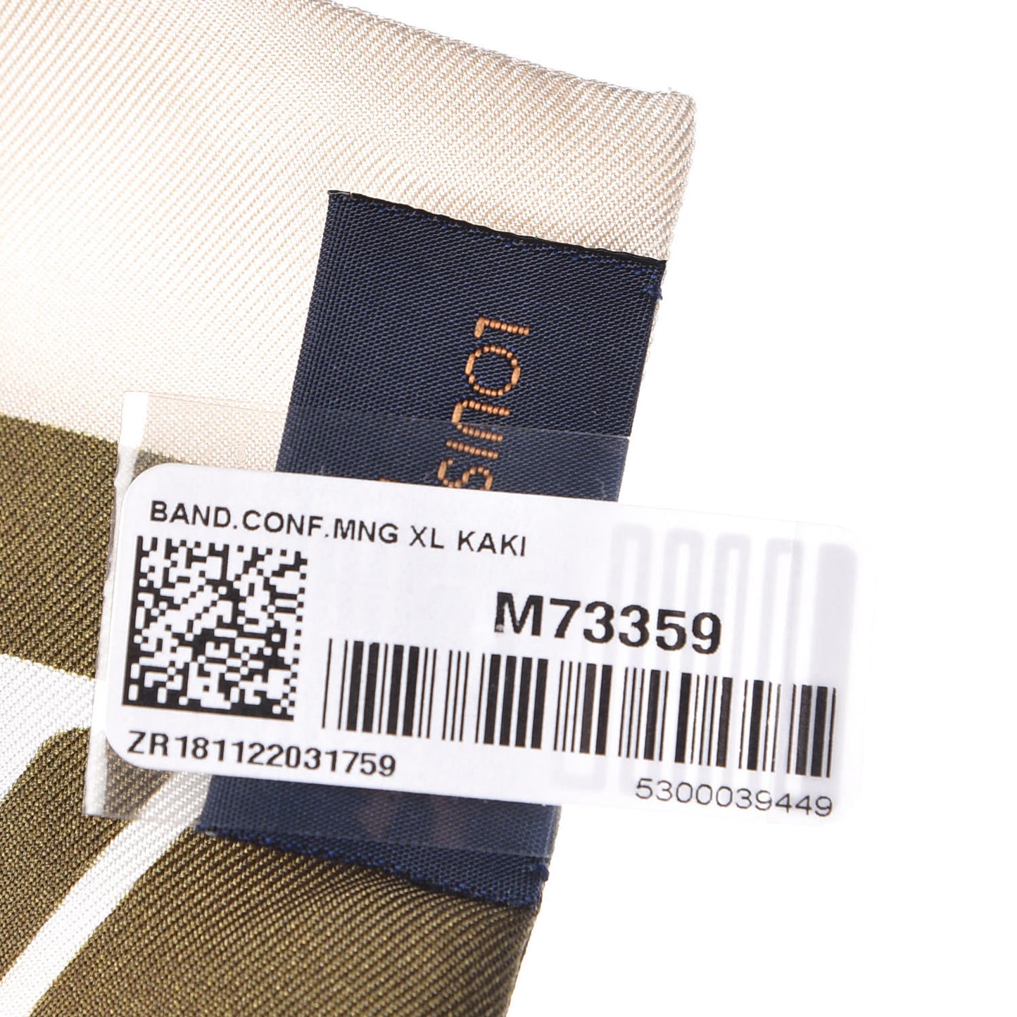 Silk Monogram Giant Confidential Bandeau Kaki