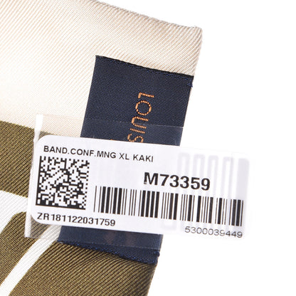 Louis Vuitton Silk Monogram Giant Confidential Bandeau Kaki 4 of 5