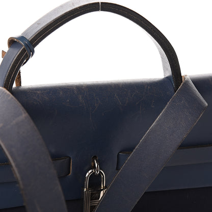 Hermes Toile Vache Calfskin Herbag 39 MM Bleu Indigo 11 of 12