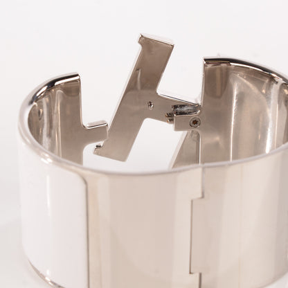 Hermes Enamel Extra Wide Clic Clac H Bracelet PM White 5 of 6