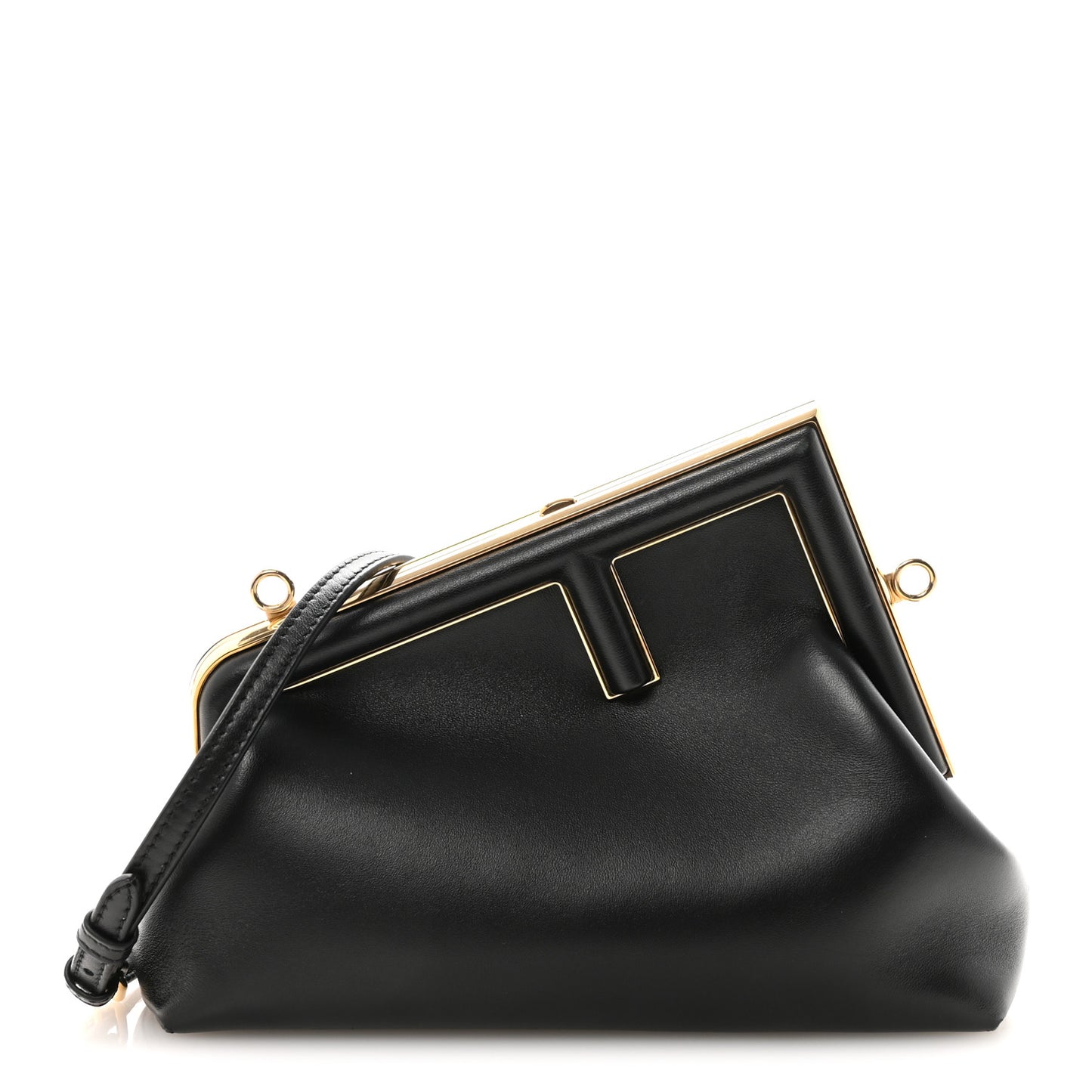 Shiny Nappa Small Fendi First Black