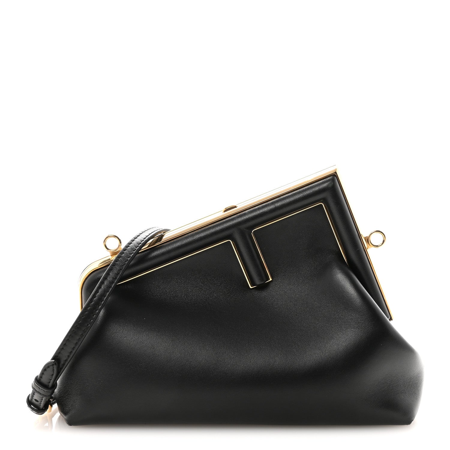 Fendi Shiny Nappa Small Fendi First Black 1 of 9