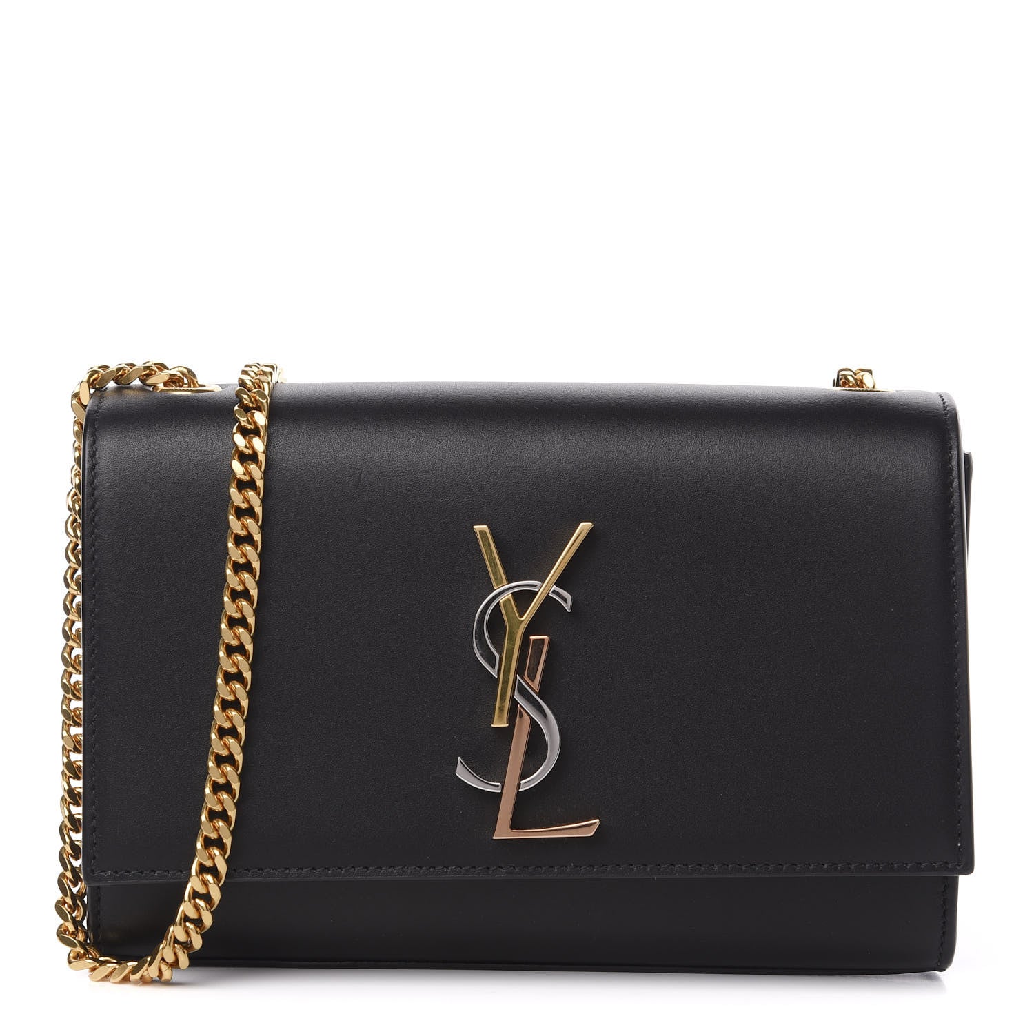 Saint Laurent Calfskin Small Monogram Kate Satchel Black 1 of 9