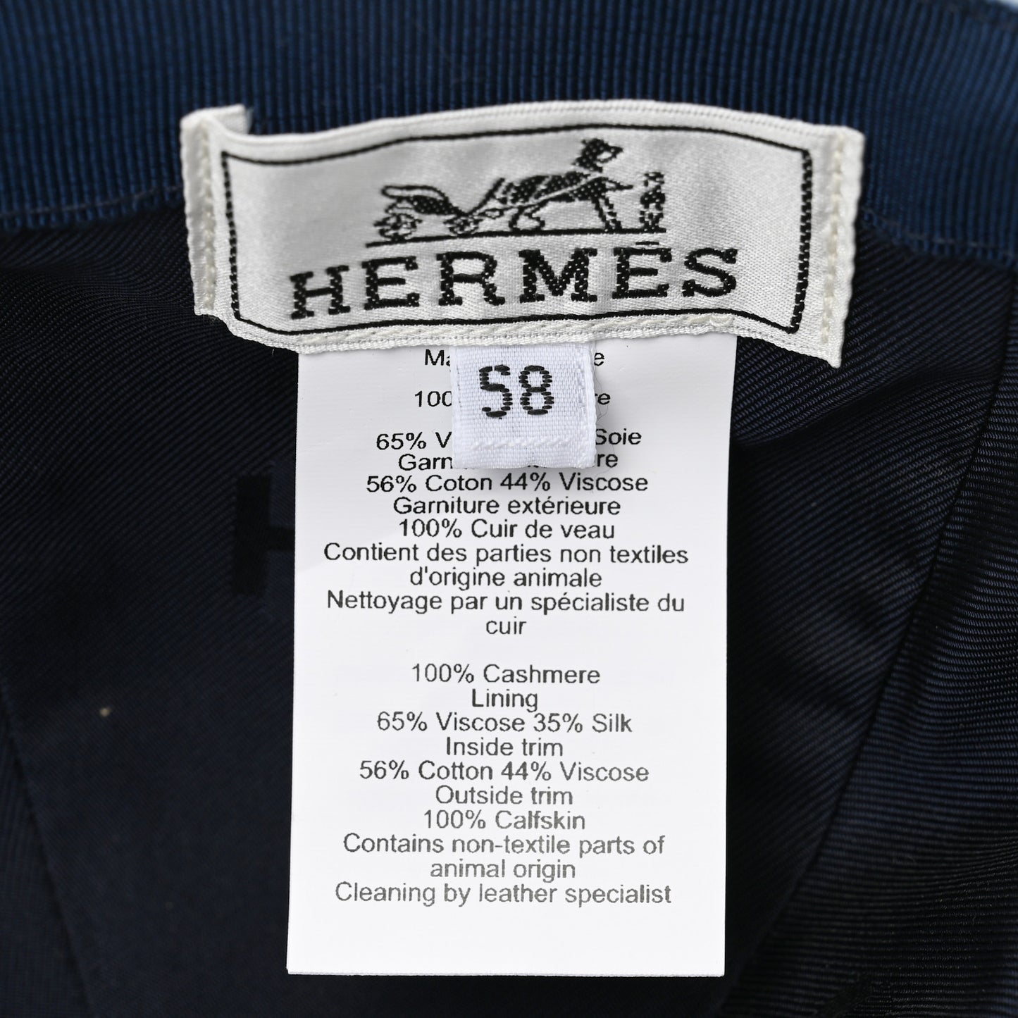 Cashmere Serena Eperon d'Or Cap 58 Bleu Lichen Indigo