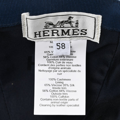 Hermes Cashmere Serena Eperon d'Or Cap 58 Bleu Lichen Indigo 8 of 10