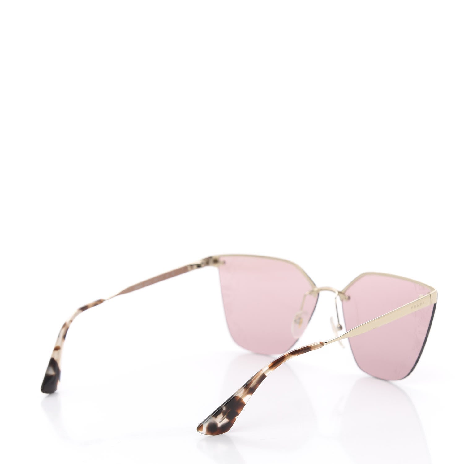 Prada Cat Eye Sunglasses SPR 68T Pink Gold 4 of 7