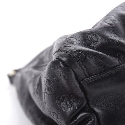 Gucci Guccissima Large D Gold Ring Hobo Black 9 of 13