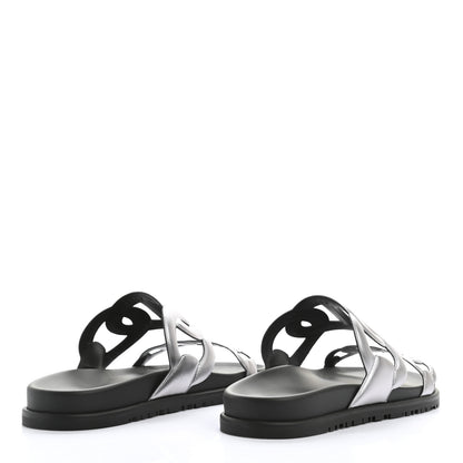 Hermes Nappa Extra Sandals 39 Gris Argent 4 of 10