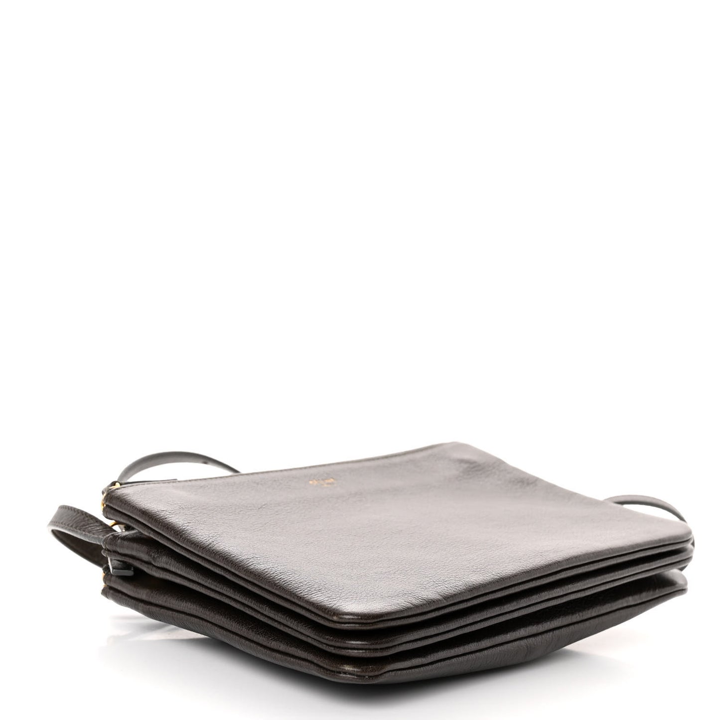 Liege Calfskin Small Trio Crossbody Bag Brown