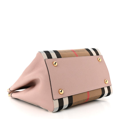 Burberry House Check Grainy Calfskin Small Canterbury Tote Pale Orchid 4 of 12