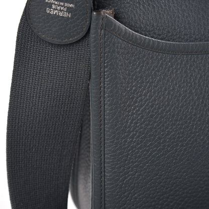 Hermes Taurillon Clemence Evelyne III PM Bleu Orage 18 of 18