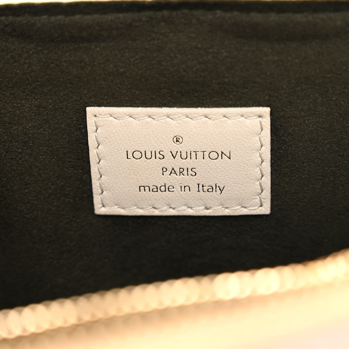 Lambskin Embossed Monogram Coussin PM Beige Cream