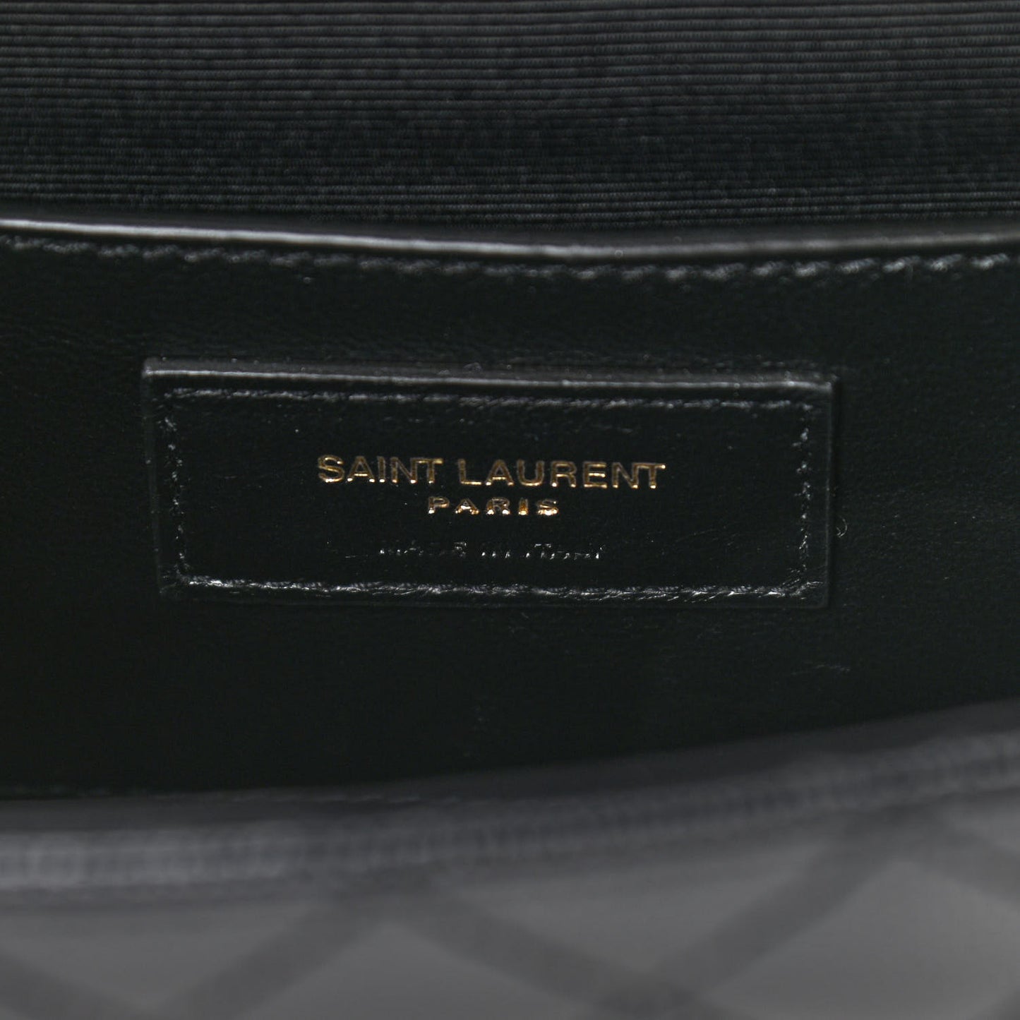 Grain De Poudre Textured Mixed Matelasse Triquilt Small Monogram Satchel Black