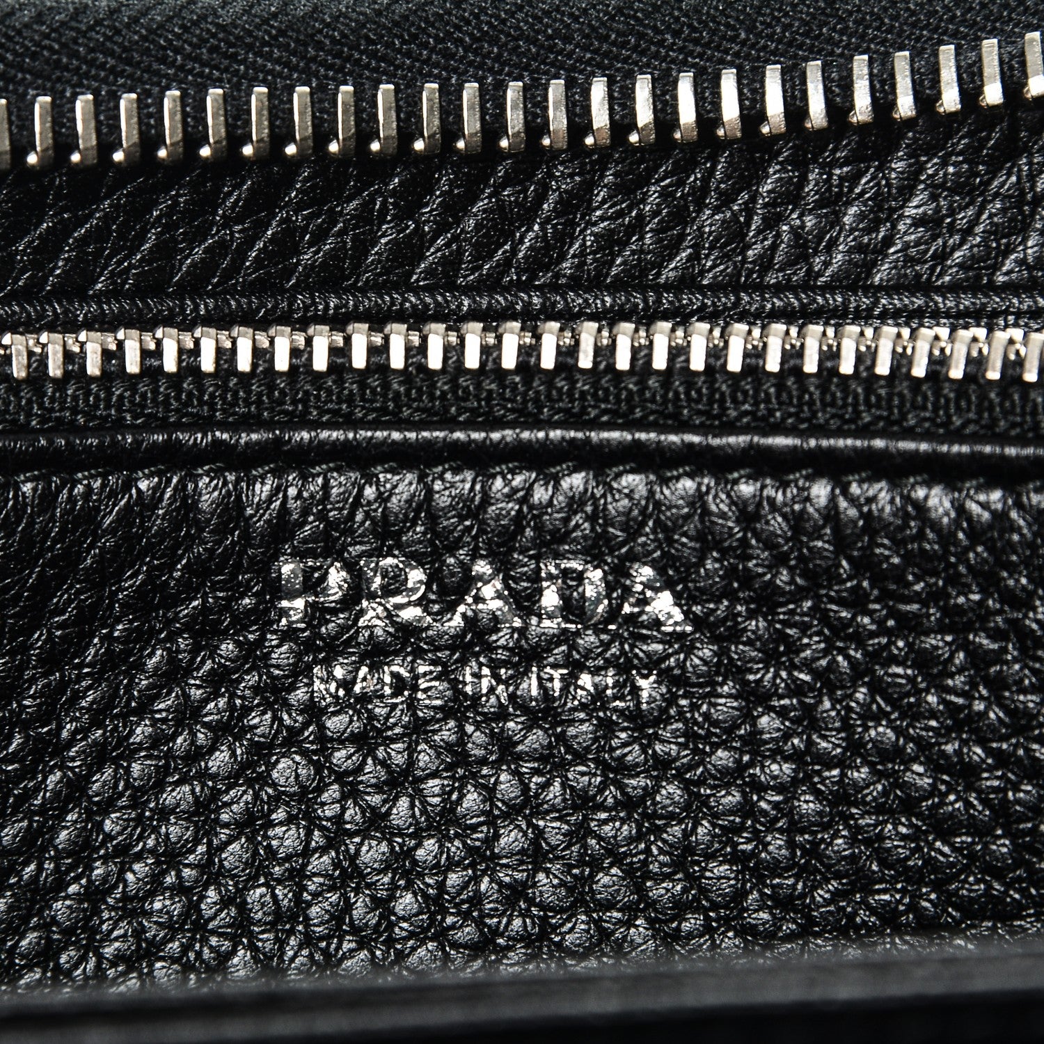 Prada Vitello Phenix Zip Around Wallet Nero Black 7 of 7