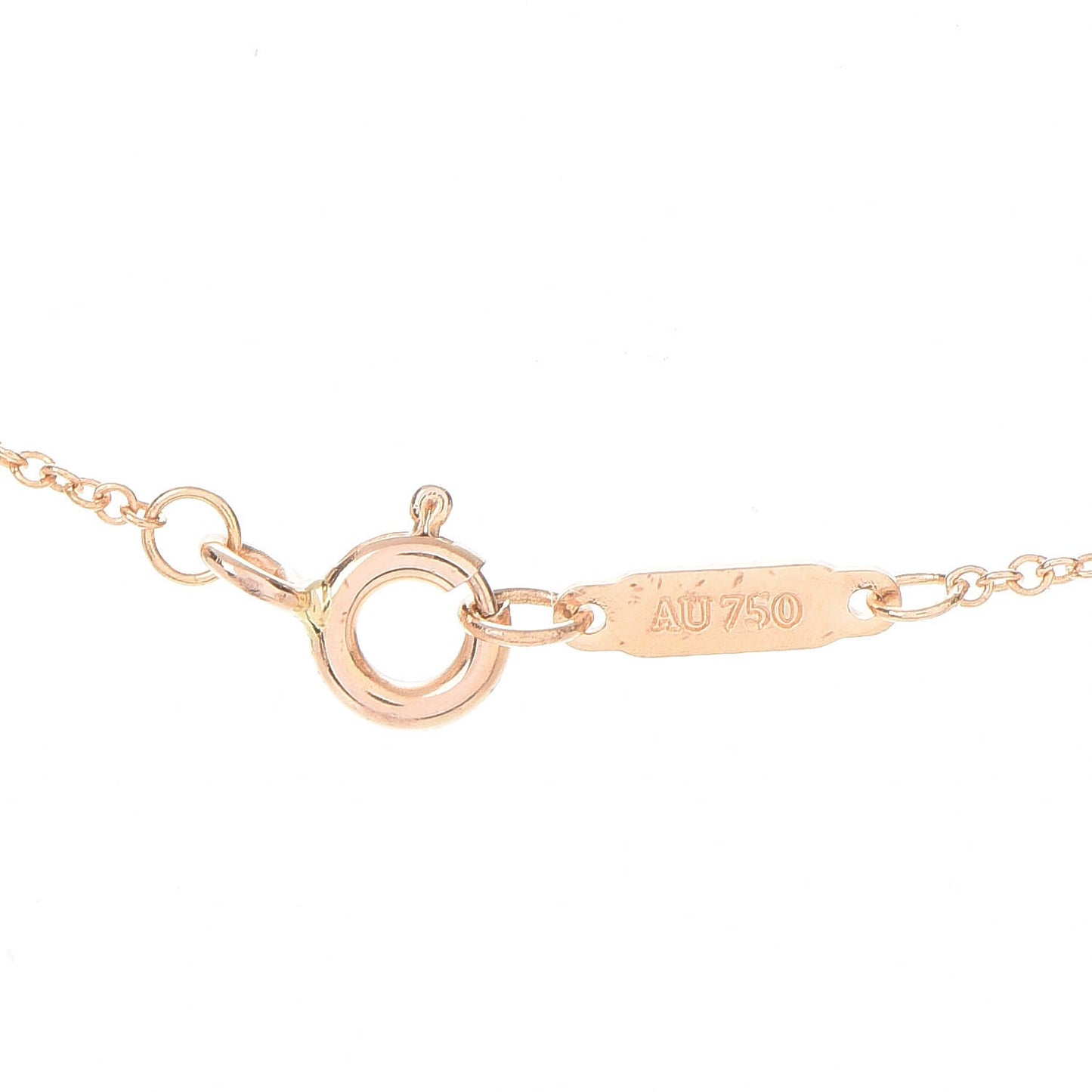 18K Rose Gold Diamond Mini Metro Peace Pendant Necklace