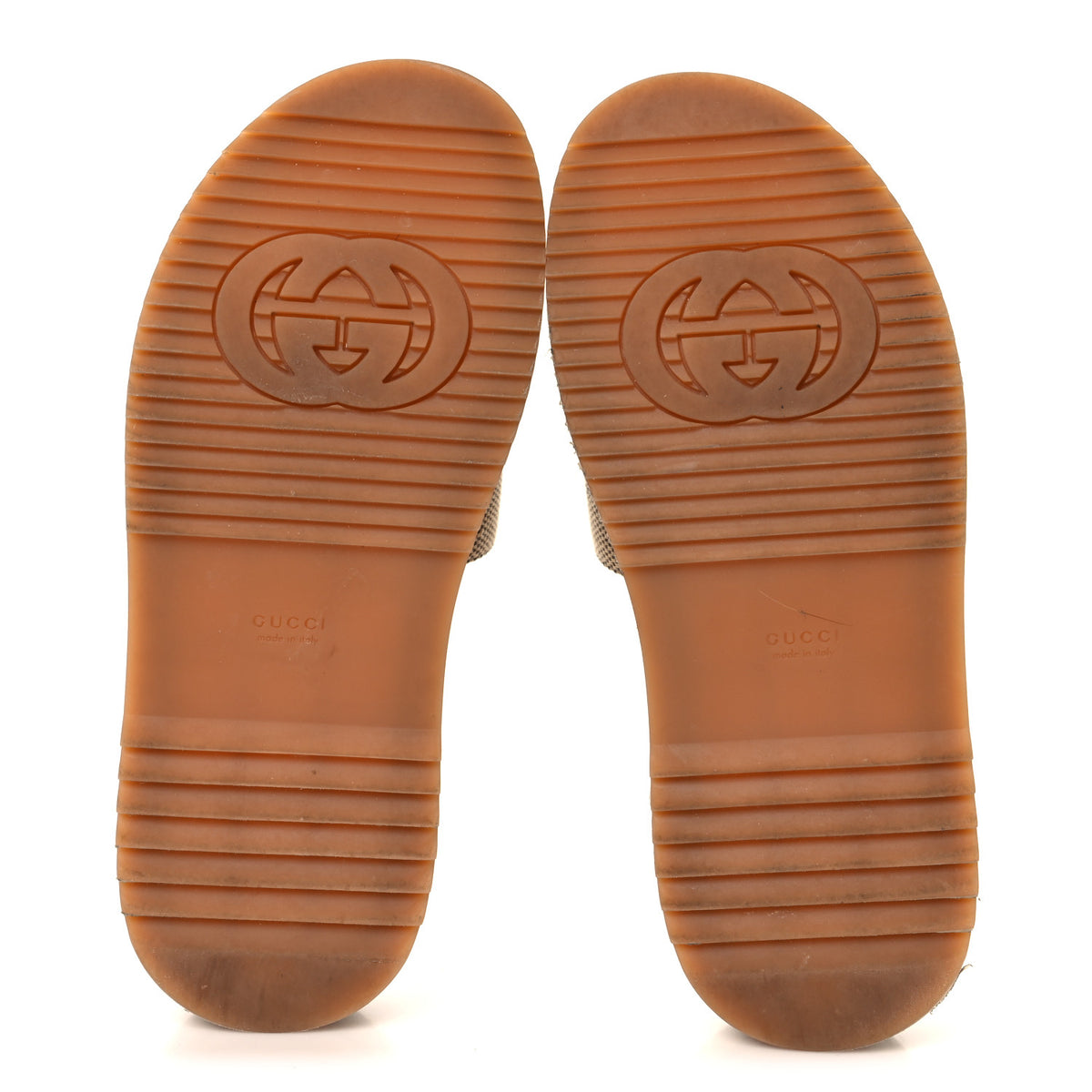 Monogram Maxi GG Angelina Platform 55mm Slide Sandals 39.5 Camel Ebony