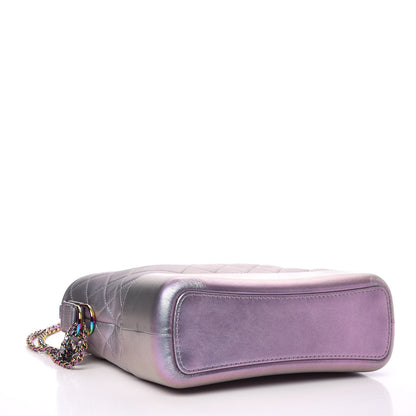 Chanel Iridescent Lambskin Calfskin Quilted Medium Gabrielle Hobo Light Purple 4 of 8