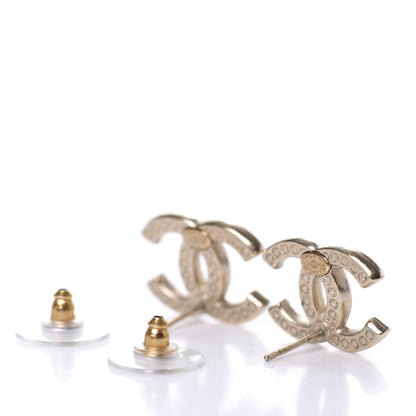 Chanel Crystal CC Earrings Gold 3 of 3