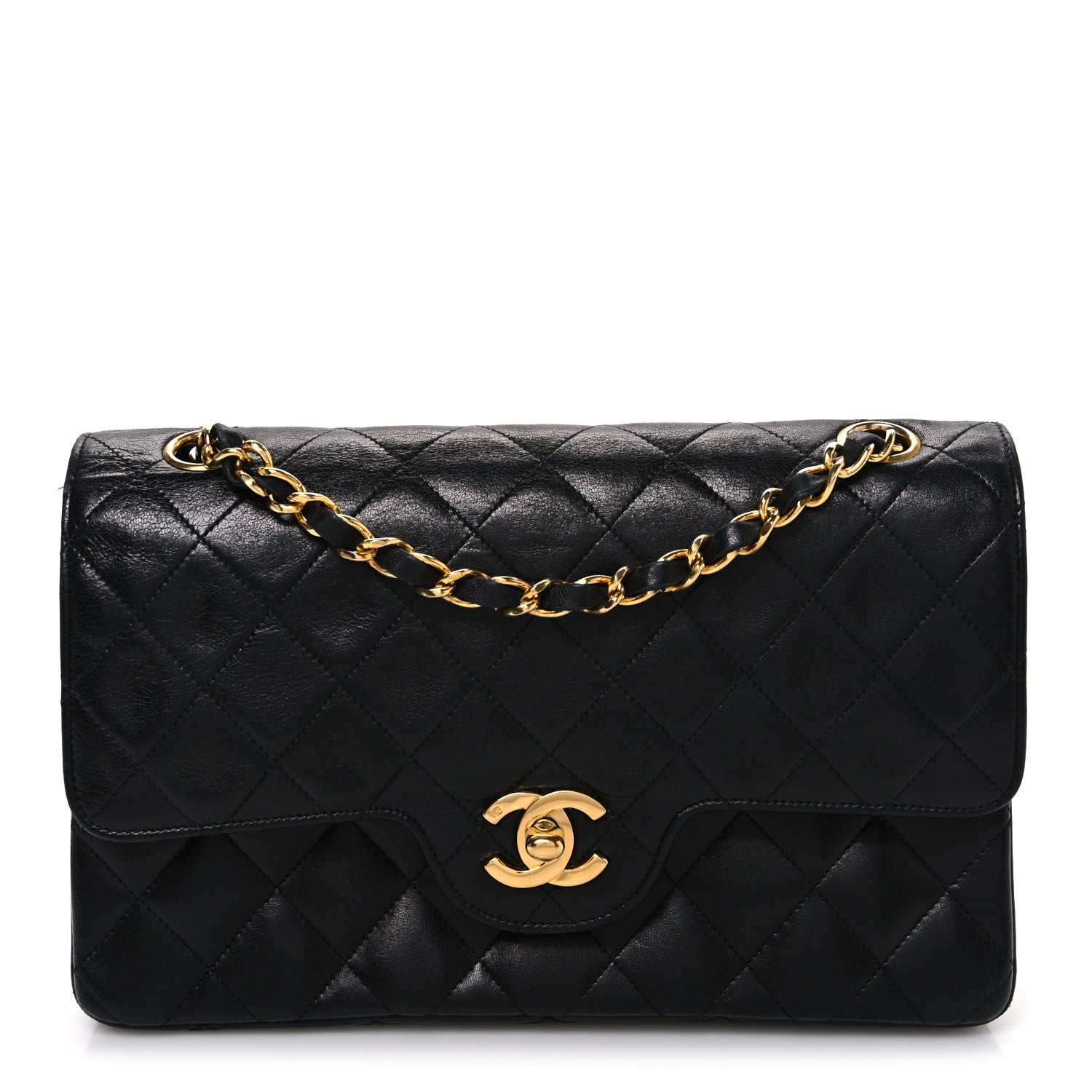 Chanel Lambskin Quilted Small Double Flap Black 1 of 11