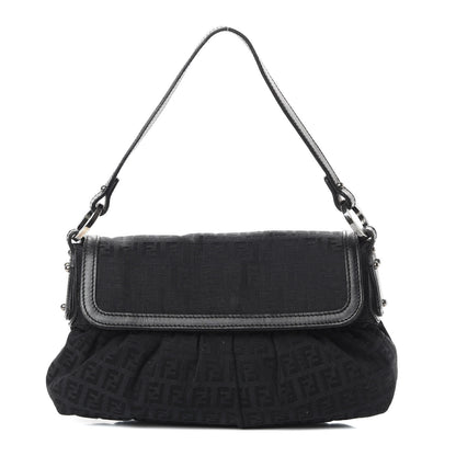 Fendi Zucchino Small Chef Shoulder Bag Black 1 of 12