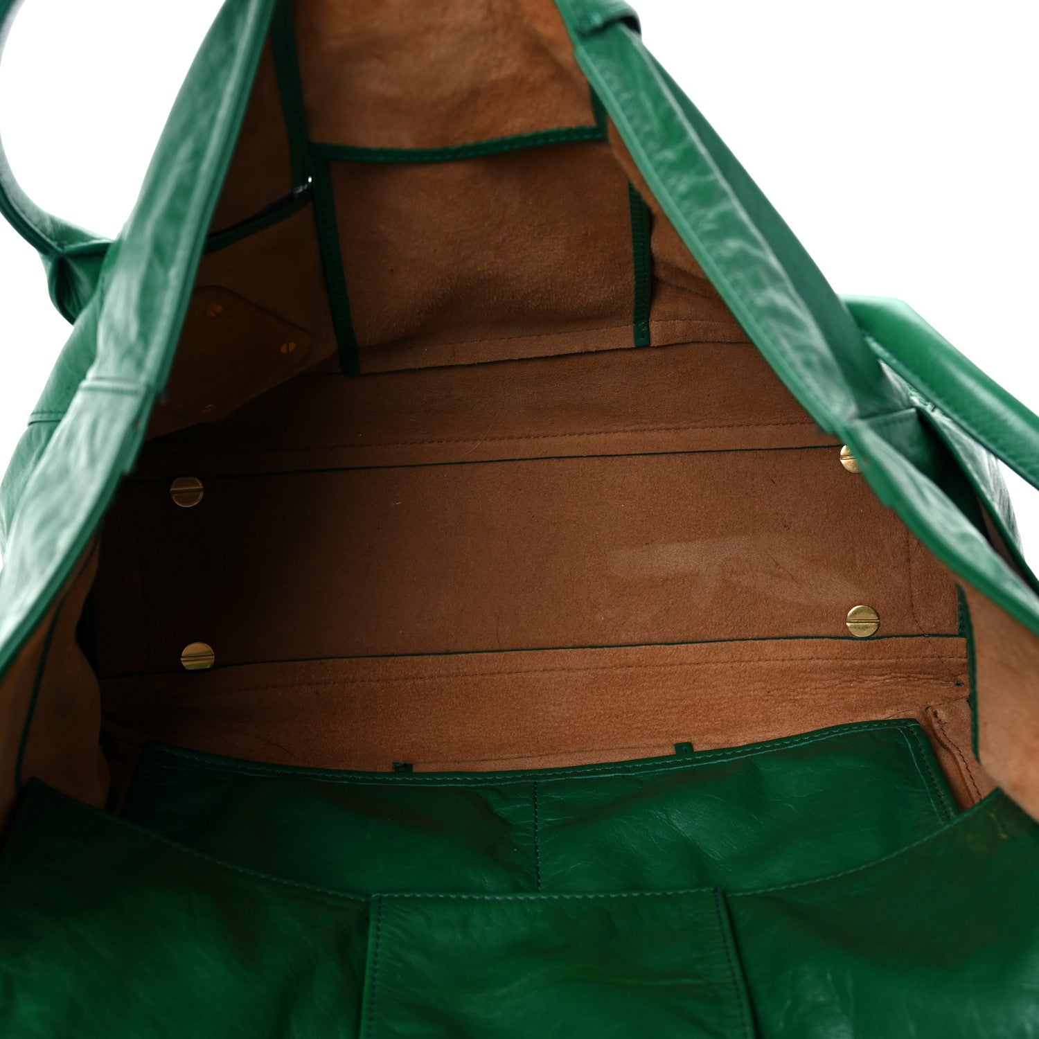 Bottega Veneta Paper Calfskin Maxi Intrecciato Medium Arco Slouch Racing Green 5 of 16