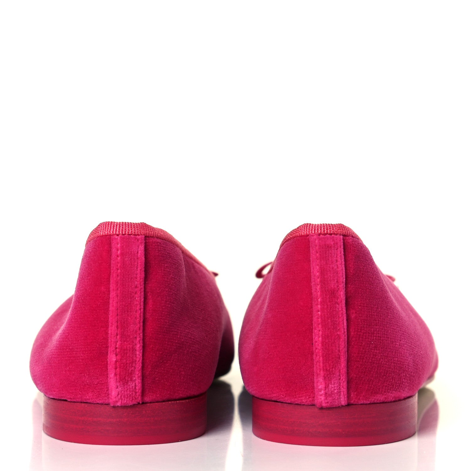 Chanel Velvet Cap Toe Ballerina Flats 41 Pink 4 of 9