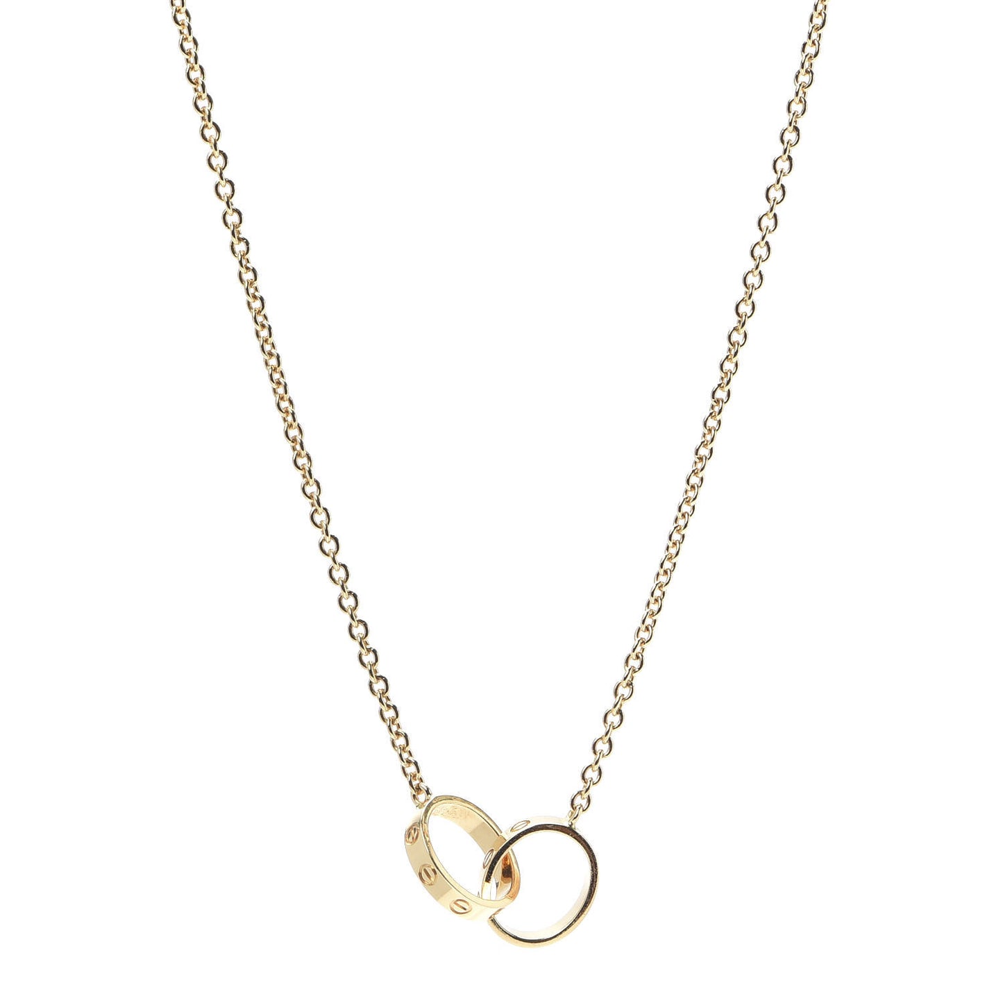 18K Yellow Gold Interlocking LOVE Necklace