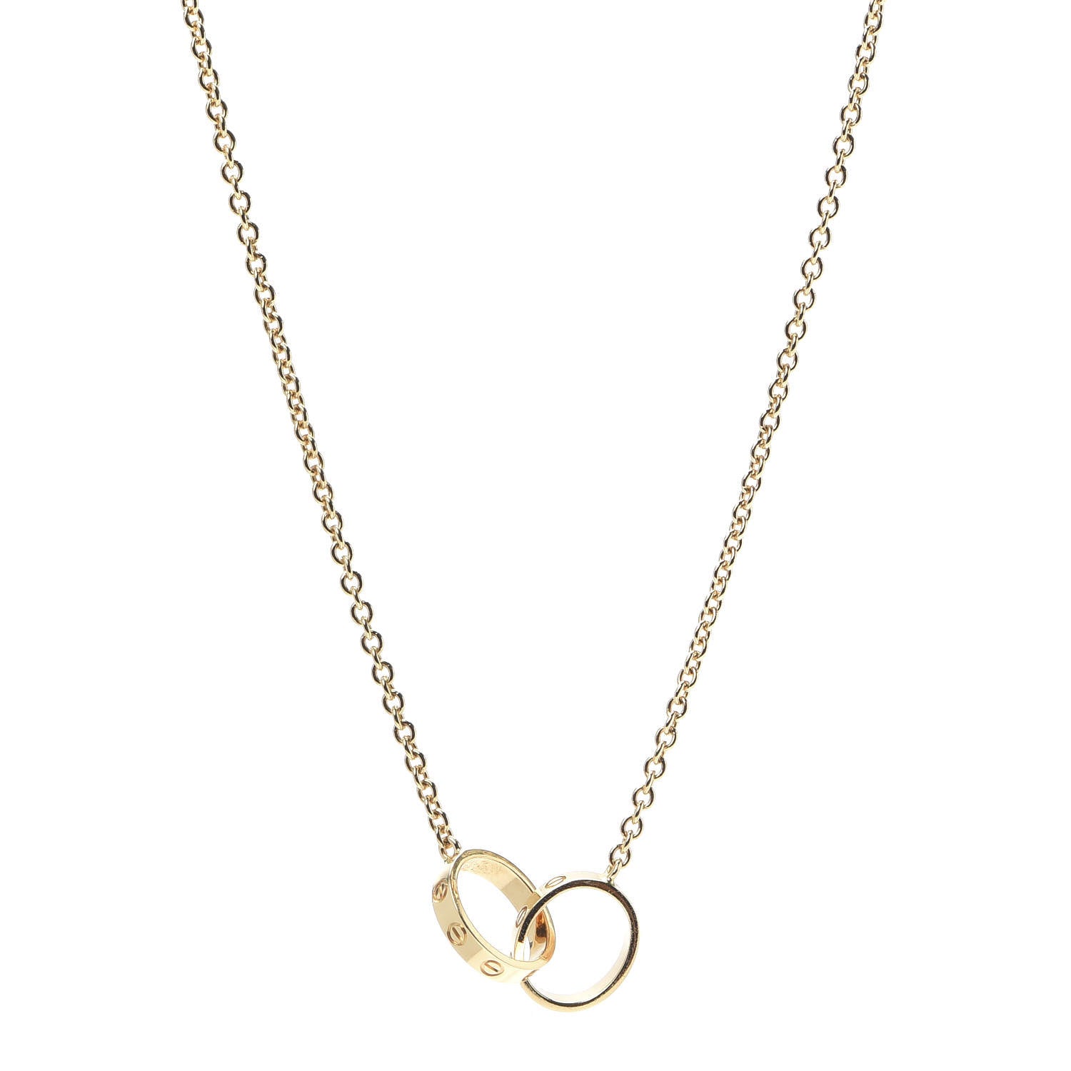 Cartier 18K Yellow Gold Interlocking LOVE Necklace 1 of 8