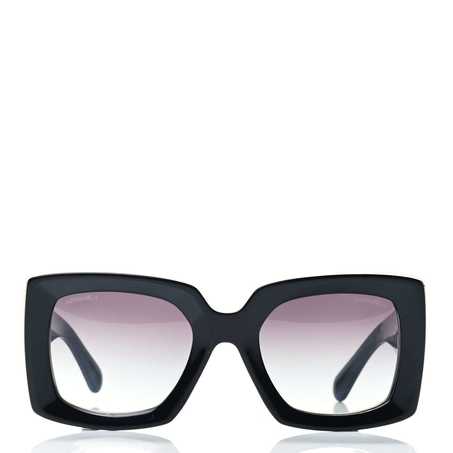 Chanel Acetate Rectangle Sunglasses 5435 Black 2 of 6