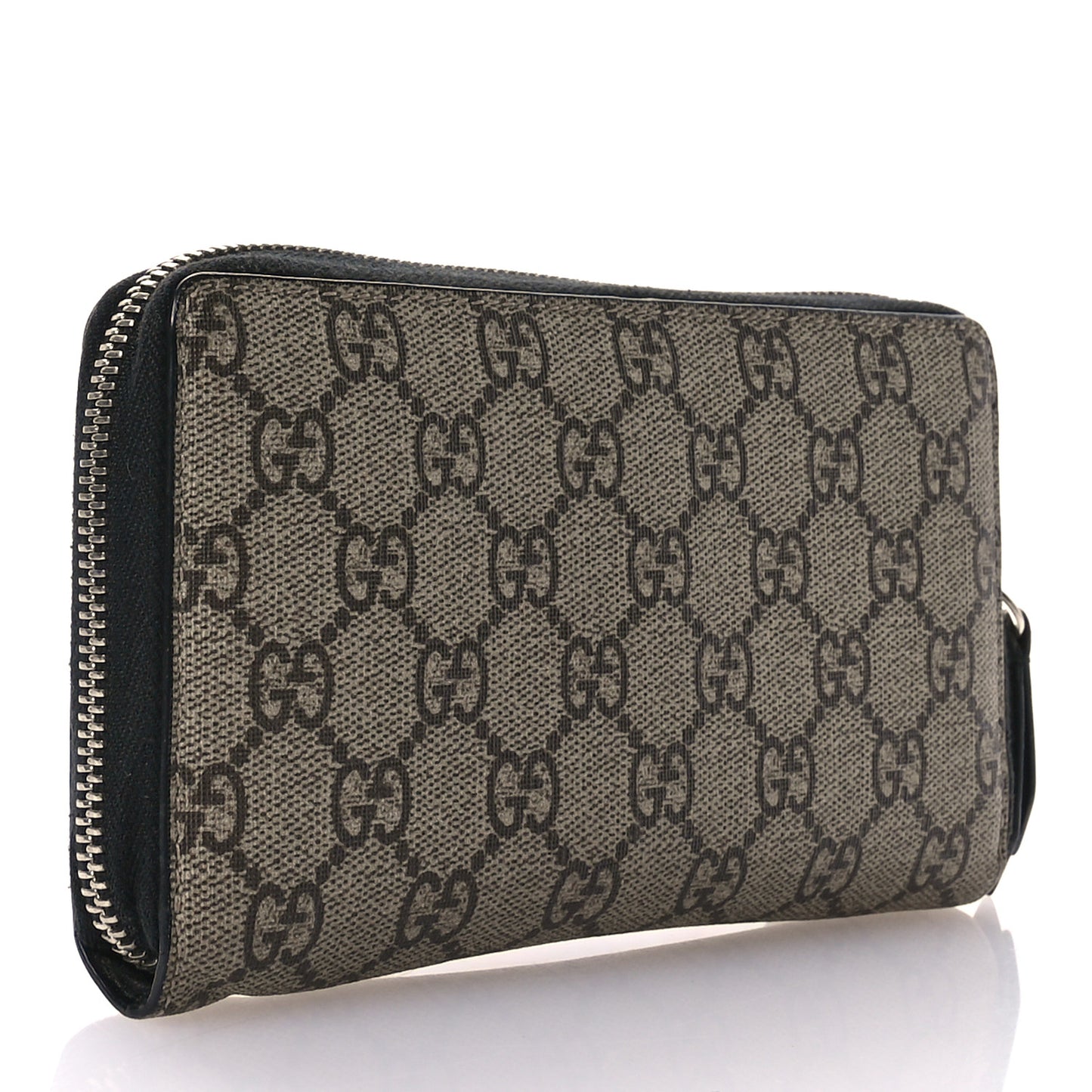 GG Supreme Monogram Angry Cat Zip Around Wallet