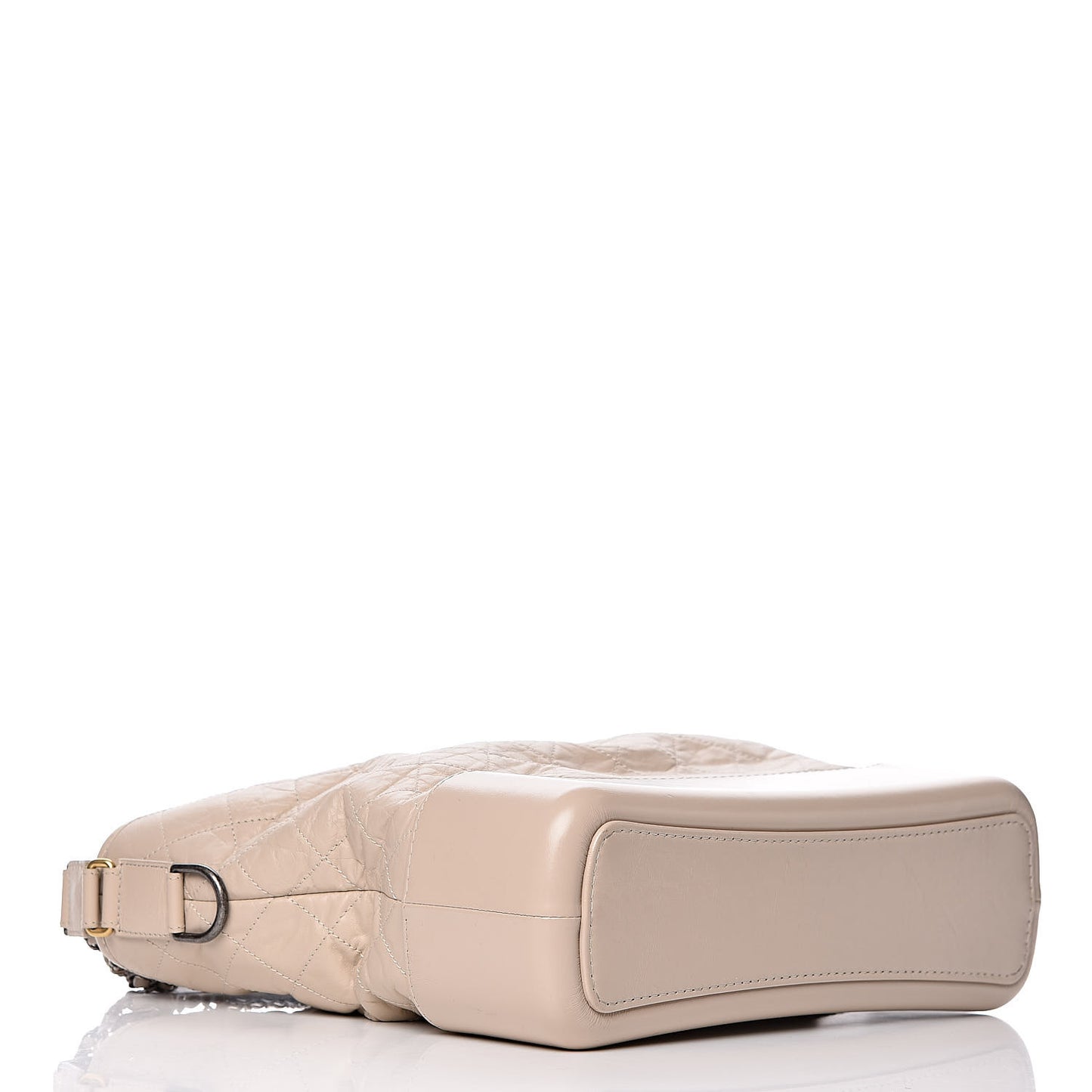 Aged Calfskin Quilted Large Gabrielle Hobo Beige