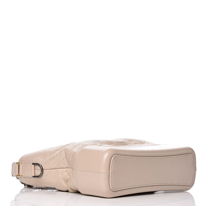 Chanel Aged Calfskin Quilted Large Gabrielle Hobo Beige 4 of 9