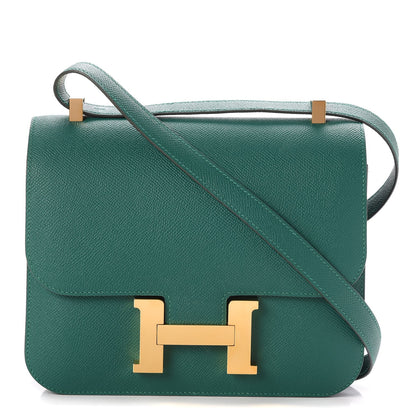 Hermes Epsom Horseshoe Constance 24 Malachite Bleu Sapphire 1 of 21