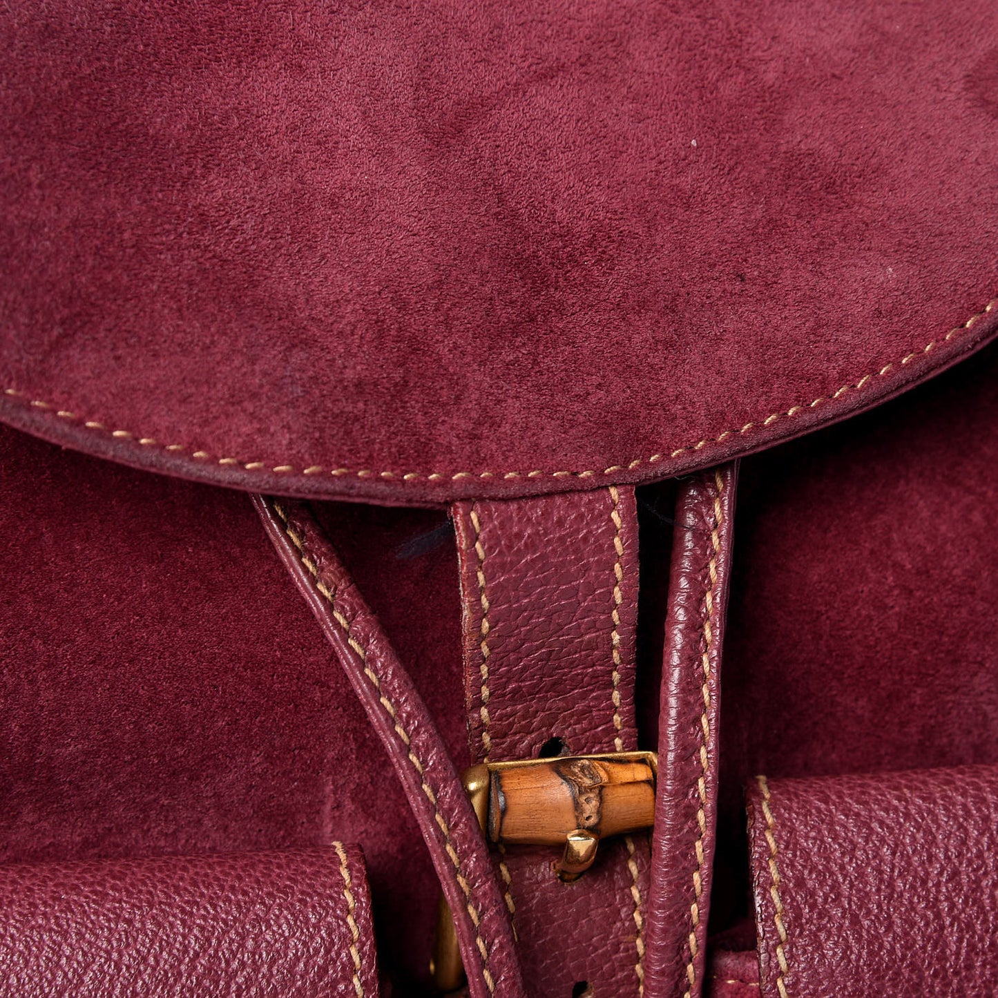 Suede Bamboo Backpack Purple