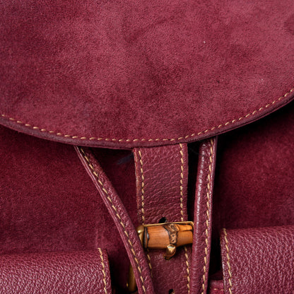 Gucci Suede Bamboo Backpack Purple 14 of 14