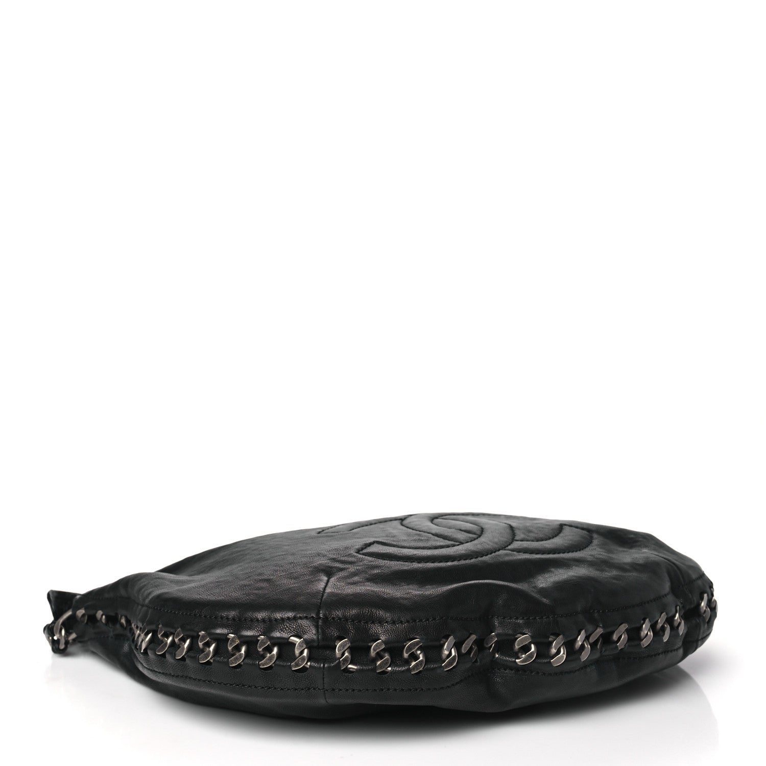 Chanel Calfskin Modern Chain Rhodoid Hobo Black 4 of 11