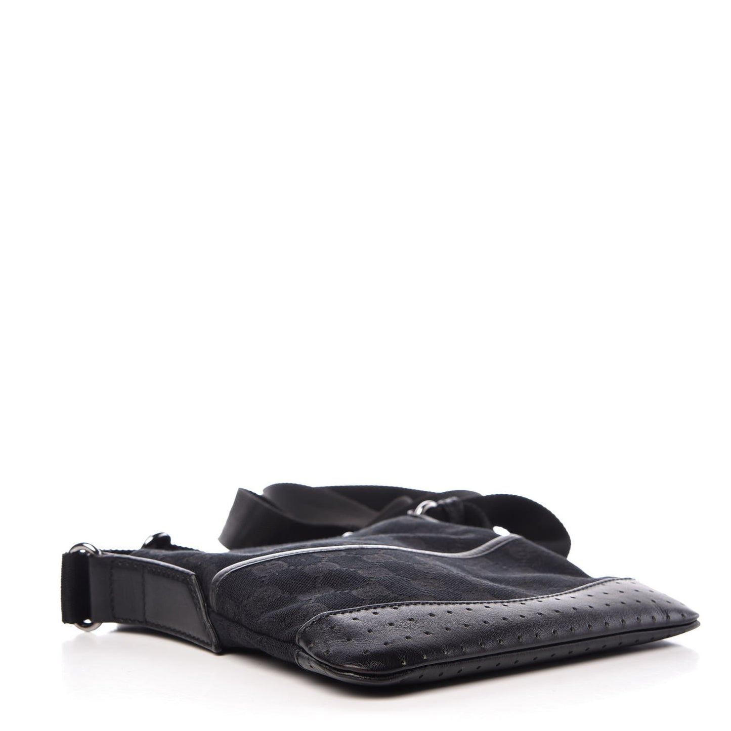 Monogram Small Perforated Messenger Black