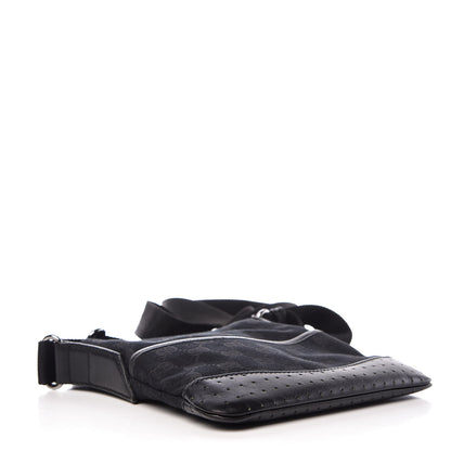 Gucci Monogram Small Perforated Messenger Black 4 of 11