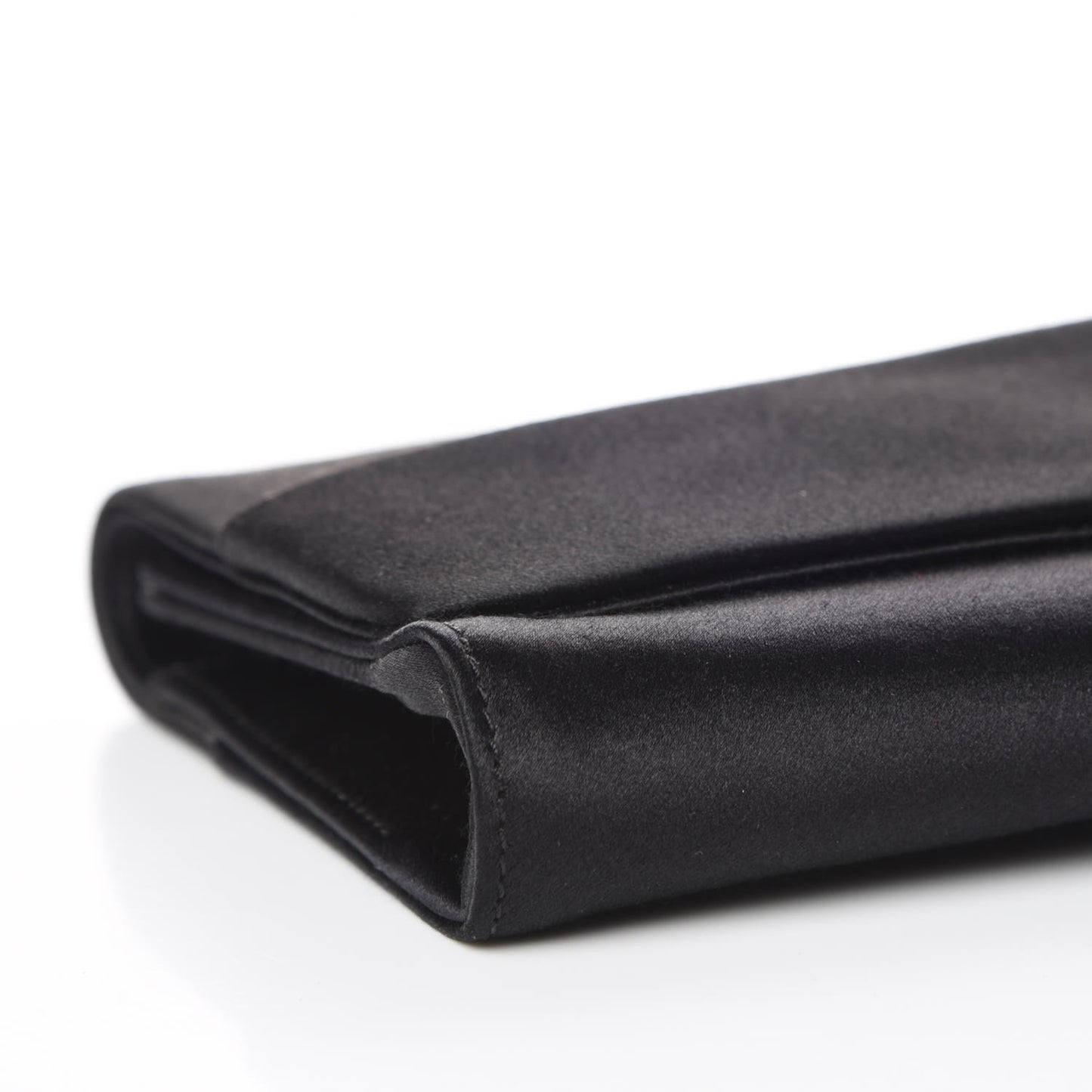 Satin Strass Alice Clutch Black