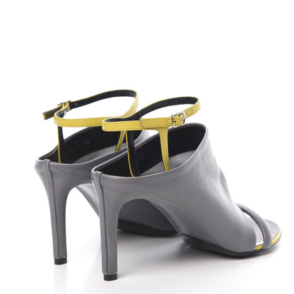 Balenciaga Lambskin Bi-Color Open Toe Glove Sandal 38 Grey 4 of 8