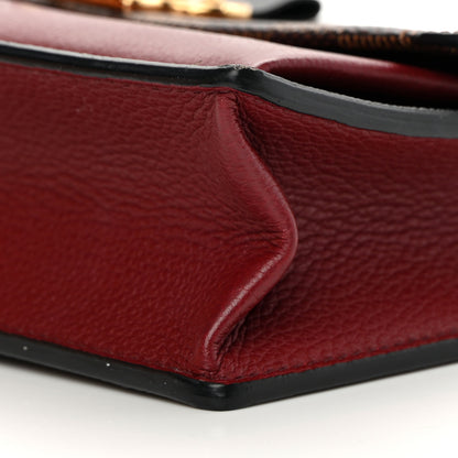 Louis Vuitton Damier Ebene Vavin Chain Wallet Red 10 of 14