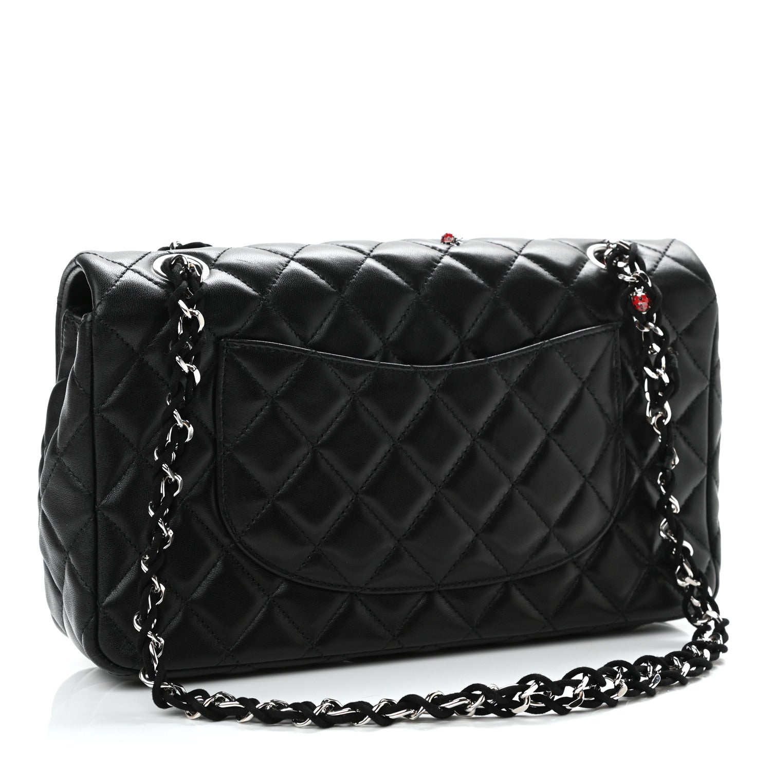 Chanel Lambskin Quilted Medium Ladybug Flap Black 2 of 9