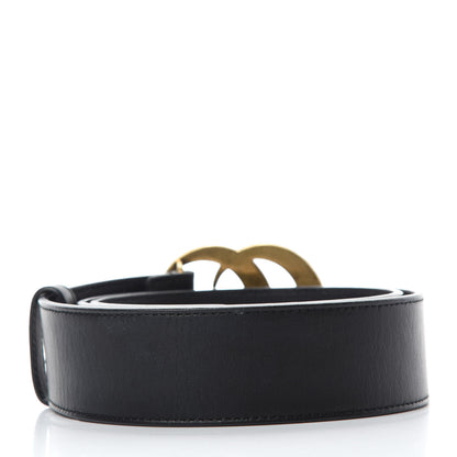 Gucci Moon Calfskin Pearl Double G 40mm Belt 85 34 Black Cream 2 of 5