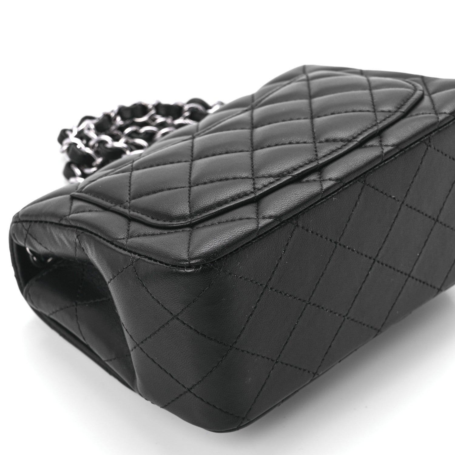 Chanel Lambskin Quilted Mini Square Flap Black 11 of 13