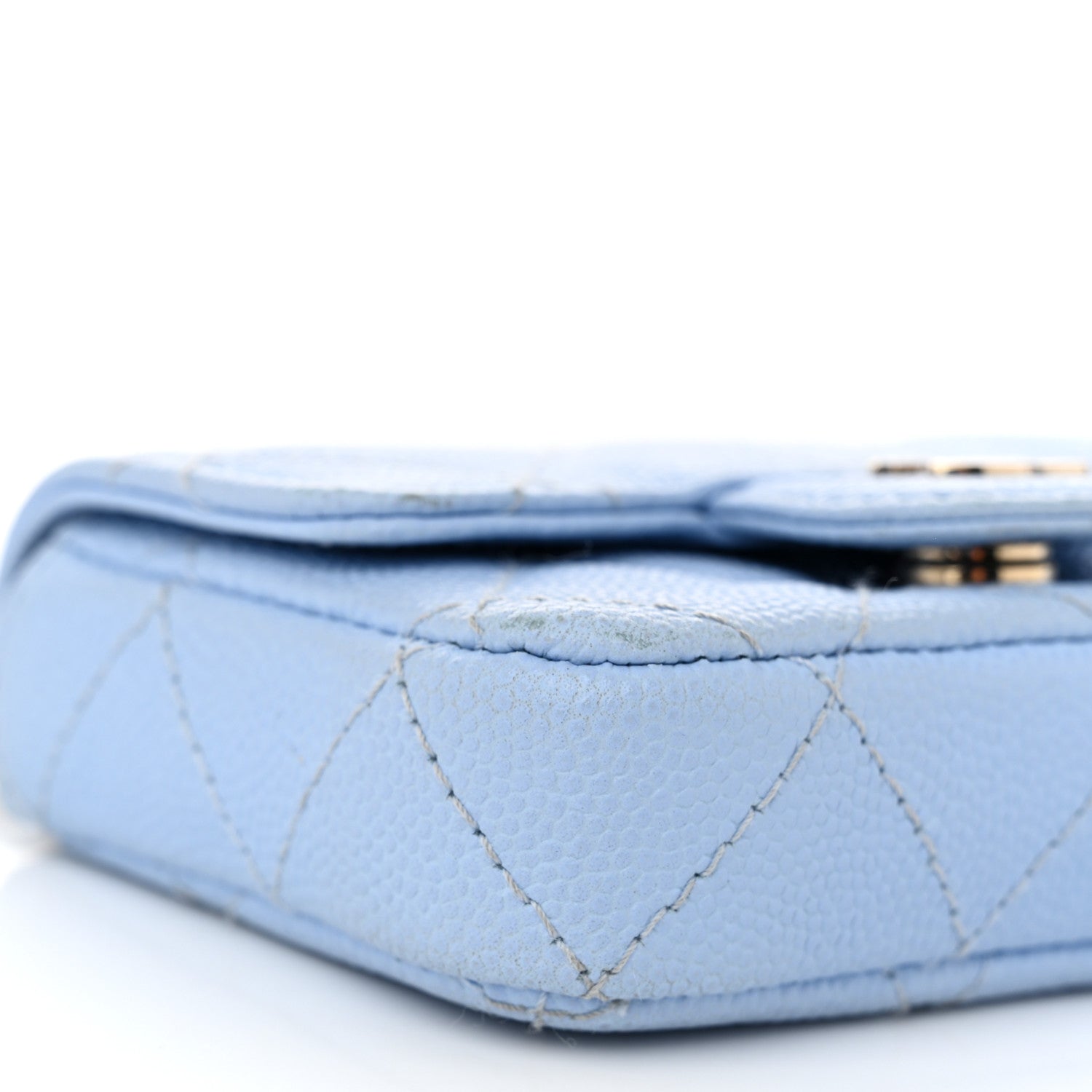 Chanel Caviar Quilted Mini Chain Belt Bag Light Blue 10 of 12
