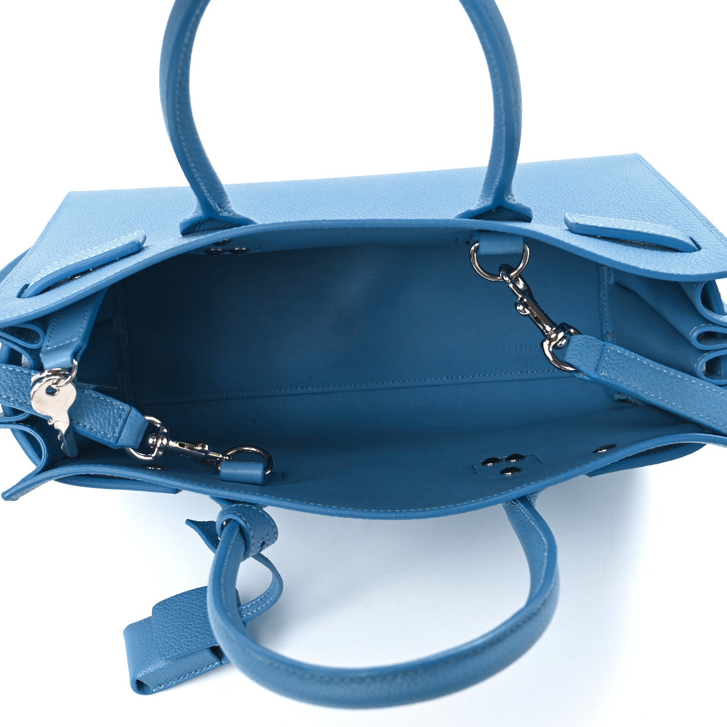 Saint Laurent Grained Calfskin Baby Sac De Jour Blue Clair 4 of 11