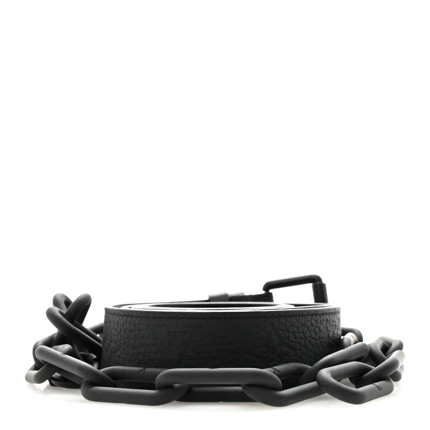 Louis Vuitton Taurillon Monogram Signature 35 MM Chain Belt 100 40  Black 2 of 5
