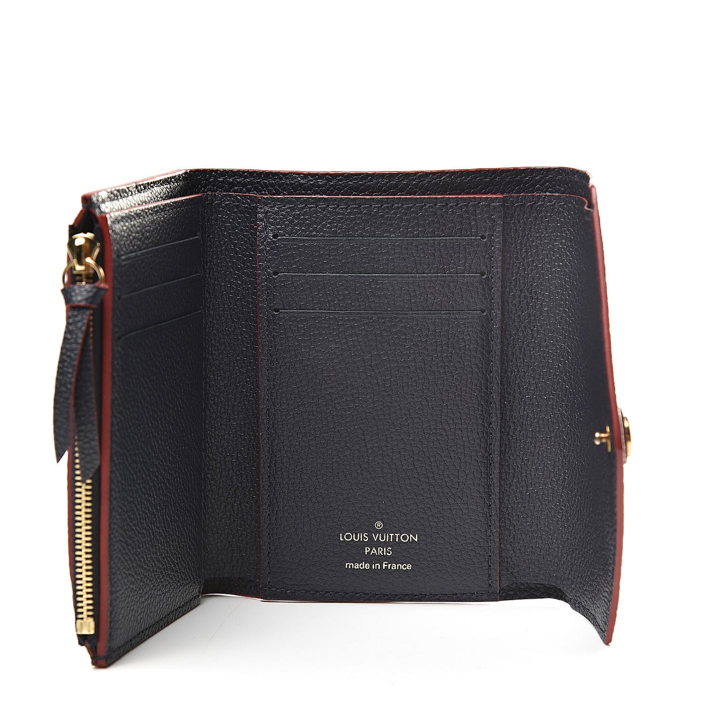 Empreinte Victorine Wallet Marine Rouge