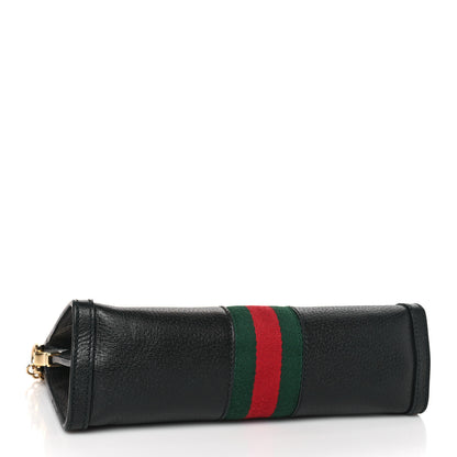 Gucci Calfskin GG Web Small Ophidia Chain Shoulder Bag Black 4 of 9
